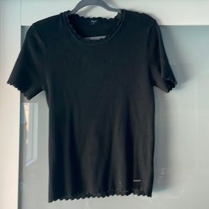 black short sleeve sweater